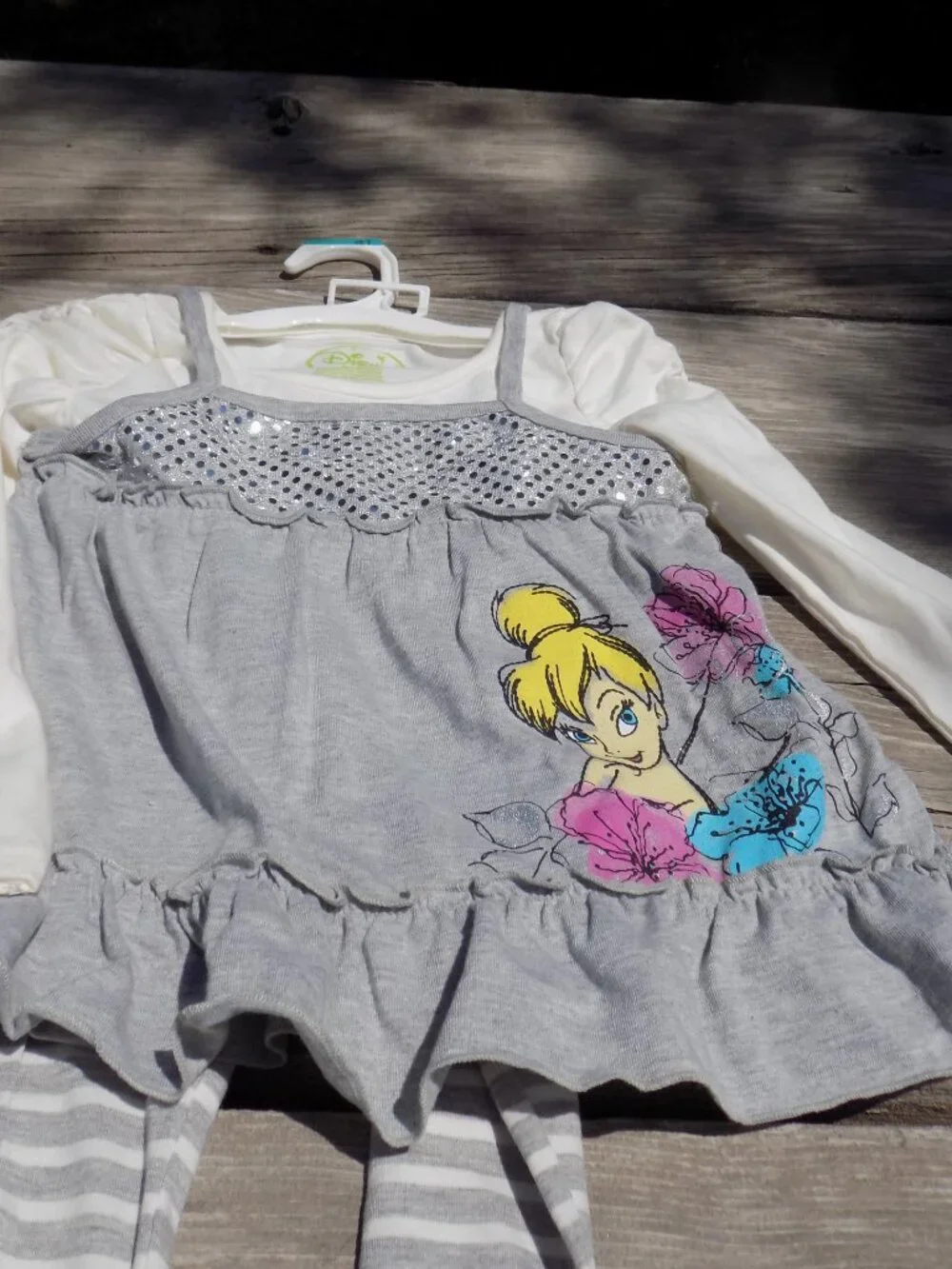 DISNEY fairies clothing line TINKERBELL 3 PC SET NEW SIZE 4
